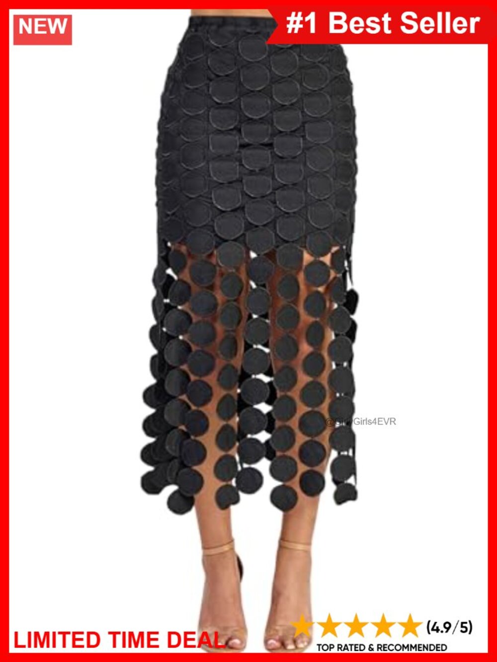 High Waist Hollow Out Fringe Maxi Skirt Boho Summer Long Skirt